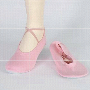 Dance Slippers Size 8 Suede Leather, Nylon, Cotton Pink Washable.